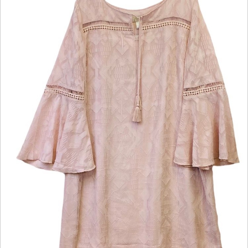 Loft Dusty Rose Boho Dress, Size M